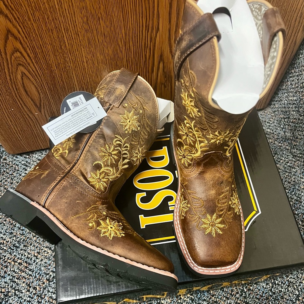 Dan Post Girls Western Boots – Size 1D - Picture 2 of 3